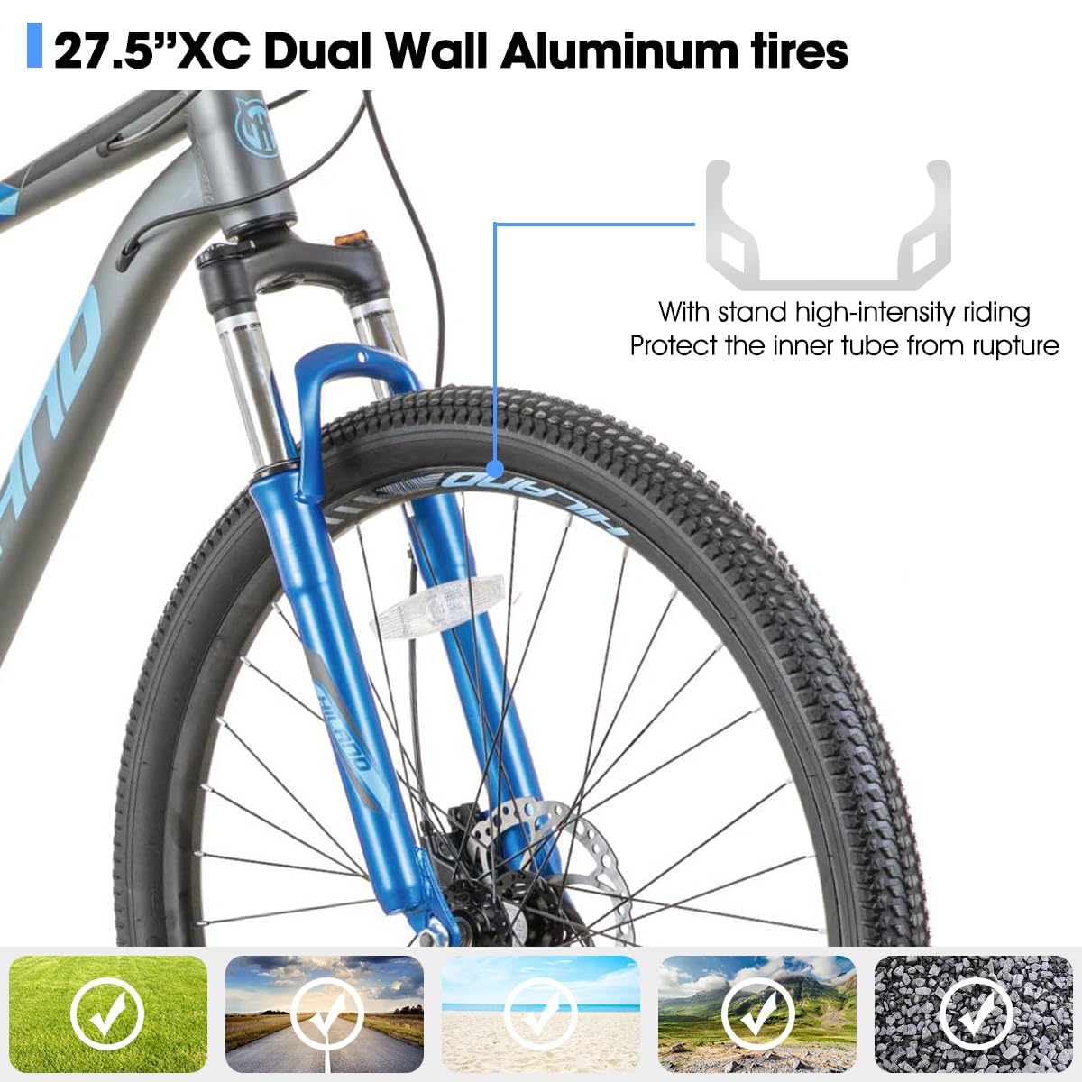 Amazon | Hiland 27.5インチ マウンテンバイク 27速 MTB 自転車 男性用